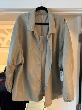 Fear of God - Essentials Beige Button-Up Coach Jacket